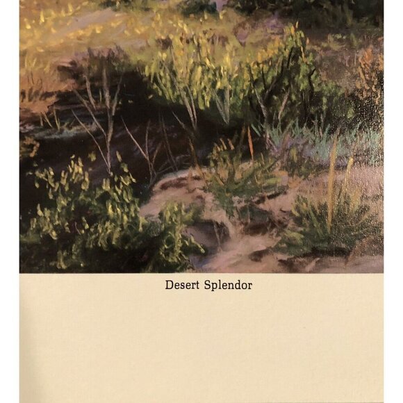 VTG 22"X17" Signed Number Landscape Art PRINT Desert Splendor SHARON CASON 1986 - Picture 7 of 7